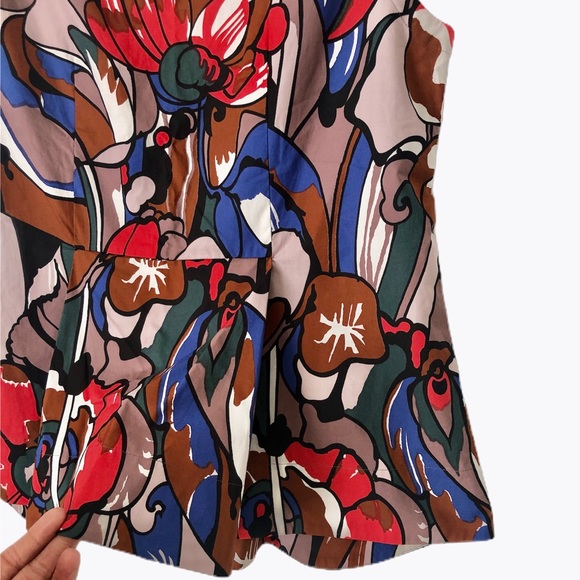 FINAL SALE Marni Sleeveless Floral Blouse Top Boatneck 40 4 - Picture 5 of 11